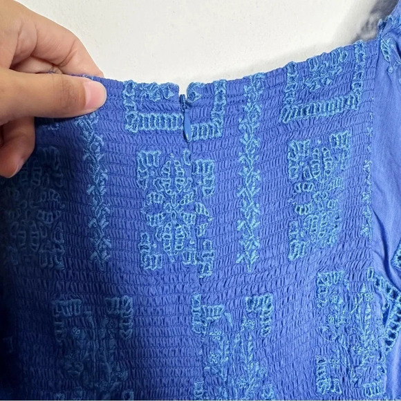 Johnny Was Blue Ella Floral Mini Dress - Picture 12 of 13